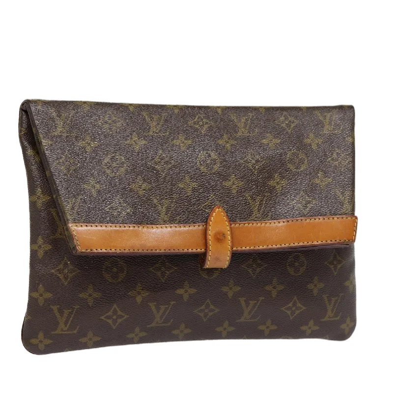 Louis Vuitton Twist bags with a contrast - colored interior for visual interestLOUIS VUITTON Monogram Pochette Priant Clutch Bag M51805 LV Auth 87918