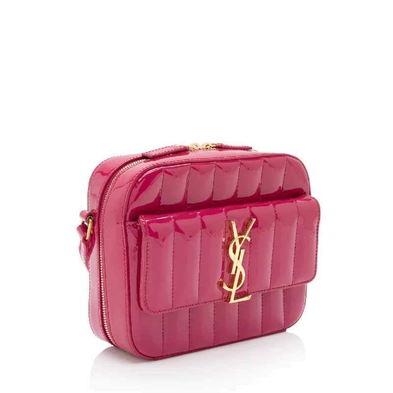 Yves Saint Laurent Rockstud bags for eveningSaint Laurent Matelasse Patent Lambskin Monogram Vicky Camera Bag OaujeC