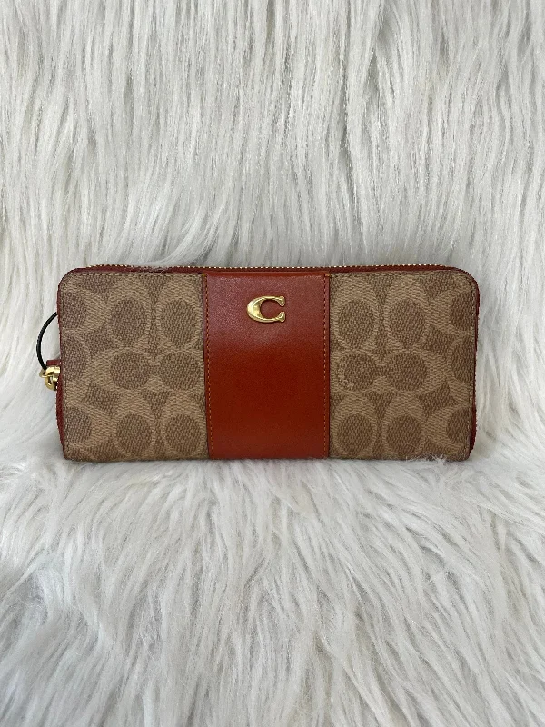 Affordable leather bagsWallet Designer By Coach, Size: Large