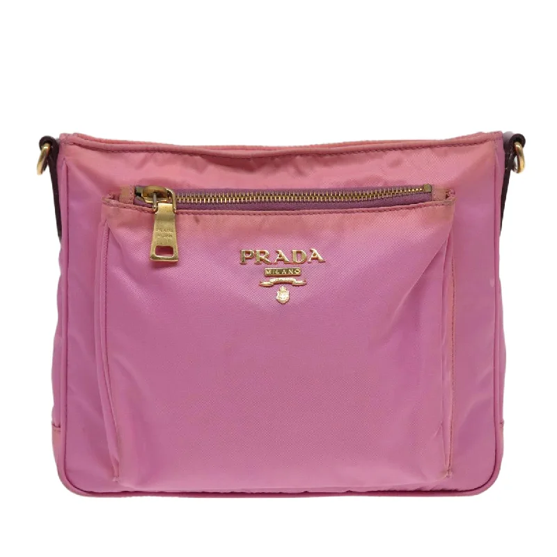 Ladies Prada shoulder bags with a wide - width strap for enhanced comfortPRADA Tessuto Shoulder Bag