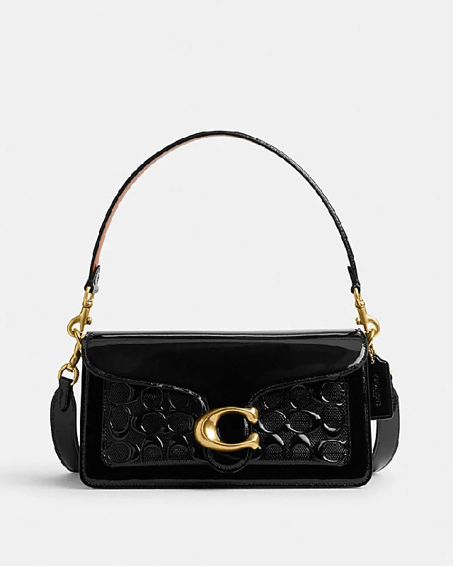 Luxury handbags 2025Coach Tabby Shoulder Bag In Signature Leather Black