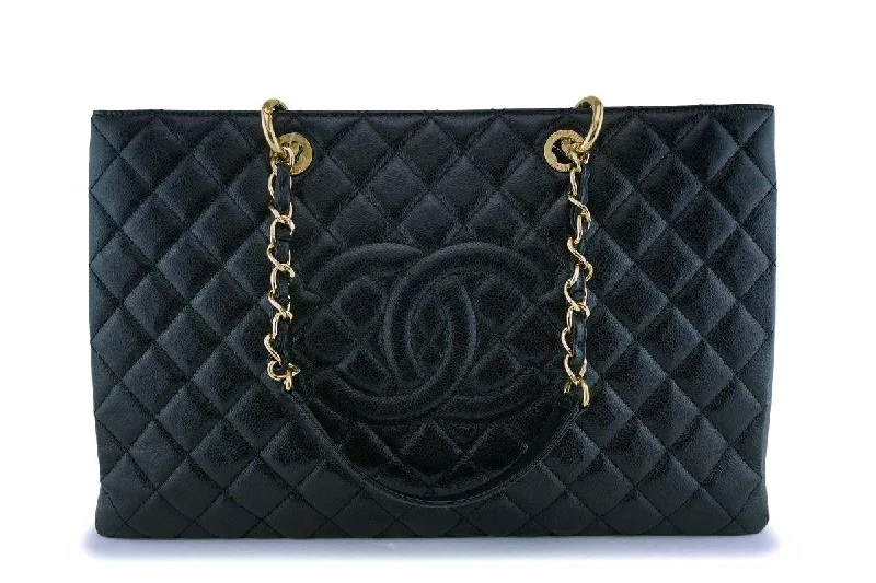 Chanel Luxury Handbag for High - End EventsChanel Black Caviar Grand Shopper Tote XL GST Bag GHW