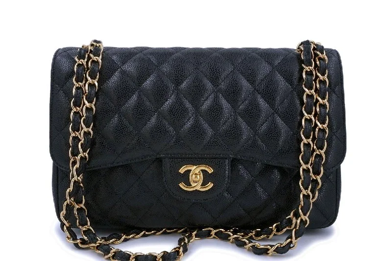 Chanel bags in luxury boutiques worldwideChanel Black Caviar Jumbo Classic Double Flap Bag GHW