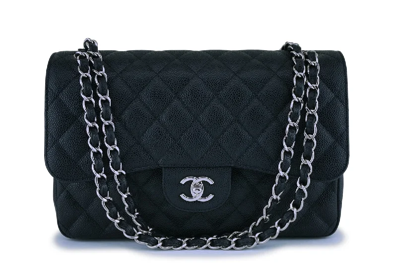 Chanel bags with classic and elegant designsChanel Black Caviar Jumbo Classic Double Flap Bag SHW