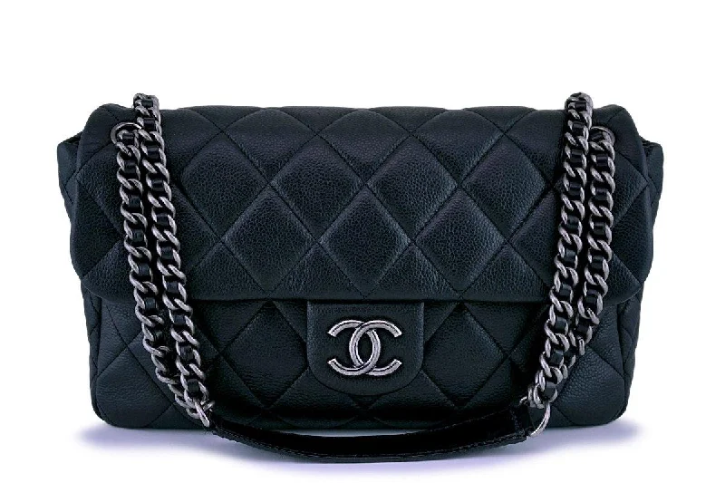 Chanel Limited Edition Handbag for CollectorsChanel Black Caviar Jumbo-sized Quilted Flap Bag RHW