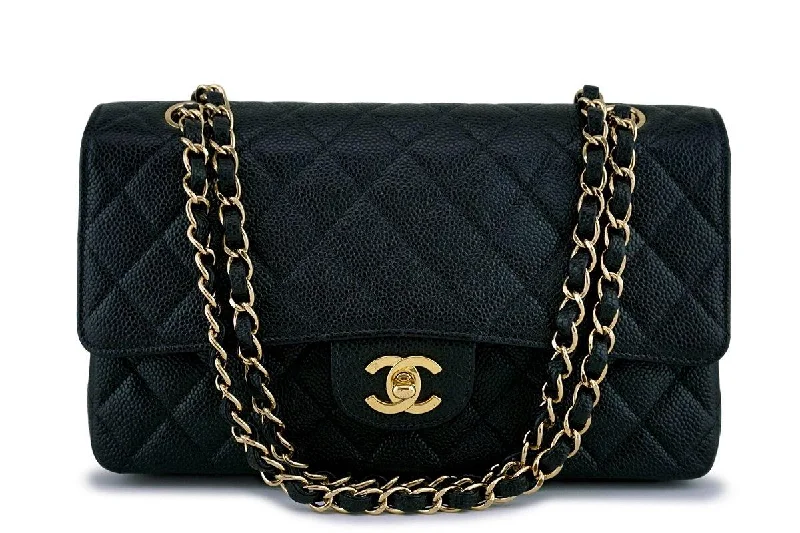 Chanel Medium Tote Bag for Office LadiesChanel Black Caviar Medium Classic Double Flap Bag 24k GHW