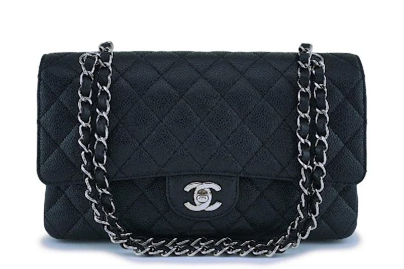 Chanel bags with the perfect balance of luxury and functionalityChanel Black Caviar Medium Classic Double Flap Bag SHW