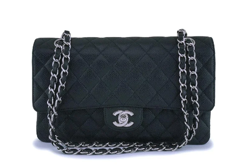 Chanel bags with the perfect balance of luxury and functionalityChanel Black Caviar Medium Classic Double Flap Bag SHW