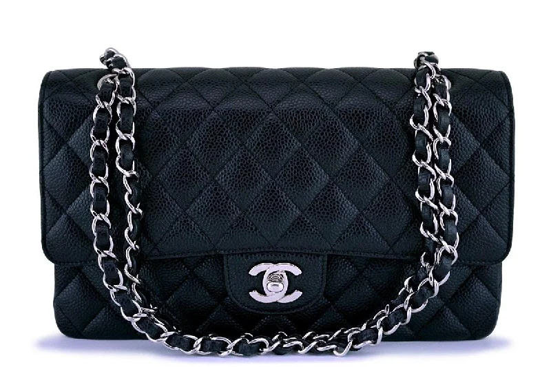 Chanel bags with exclusive seasonal releasesChanel Black Caviar Medium Classic Double Flap Bag SHW