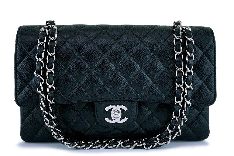 Chanel Luxury Handbag for High - End EventsChanel Black Caviar Medium Classic Double Flap Bag SHW