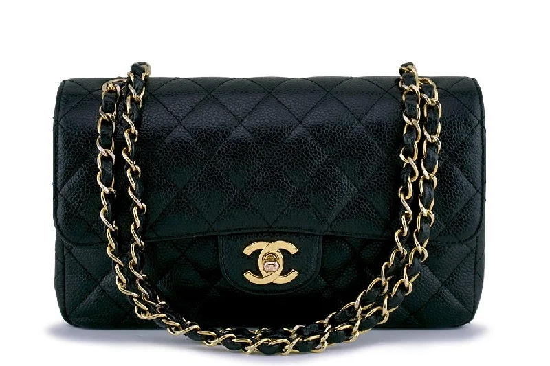 Chanel classicChanel Black Caviar Small Classic Double Flap Bag 24k GHW