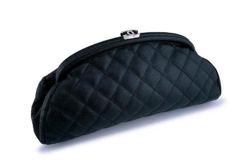 Chanel All - Match Handbag for Versatile StylingChanel Black Caviar Timeless Quilted Clutch Bag SHW