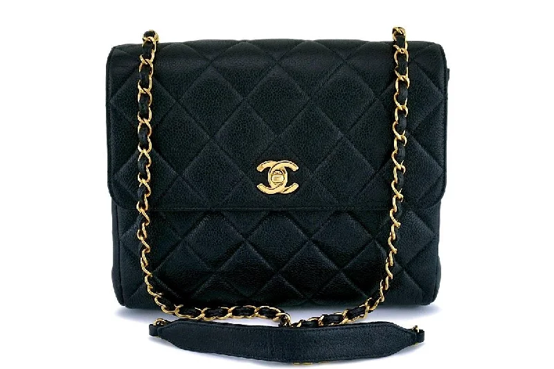 Chanel bags for the minimalist fashionChanel Black Caviar Vintage Quilted Classic Crossbody Flap Bag