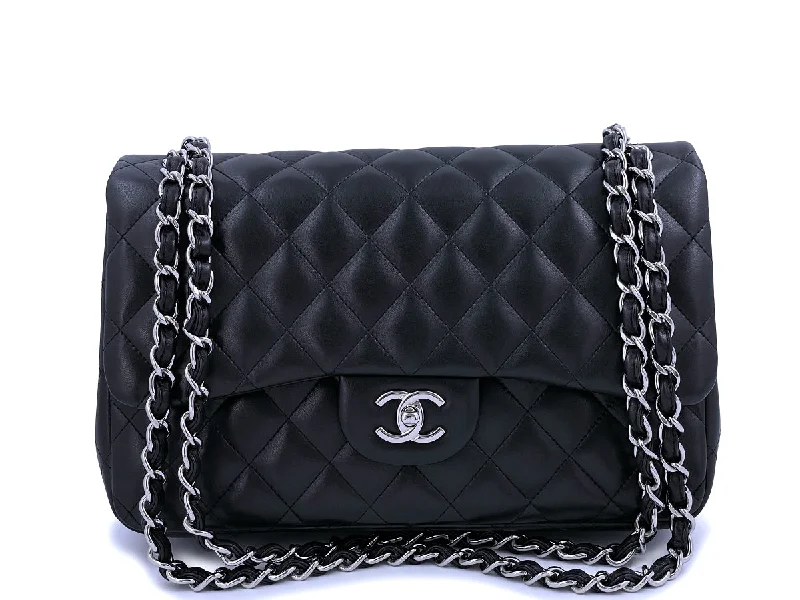 Chanel bags in luxury boutiques worldwideChanel Black Lambskin Jumbo Classic Double Flap Bag SHW