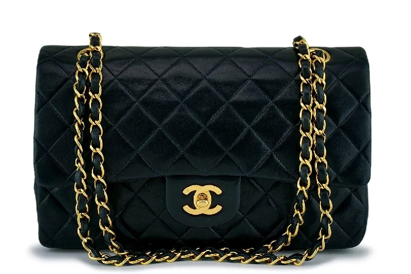 Chanel bags available in bold colors and patternsChanel Black Lambskin Medium Classic 2.55 Double Flap Bag 24k GHW