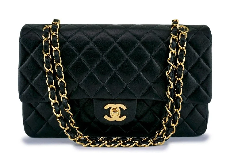 Chanel bags with exclusive seasonal designs and materialsChanel Black Lambskin Medium Classic Double Flap Bag 18k GHW