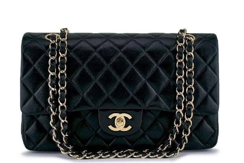 Chanel bags for women who love timeless fashionChanel Black Lambskin Medium  Classic Double Flap Bag 24k GHW