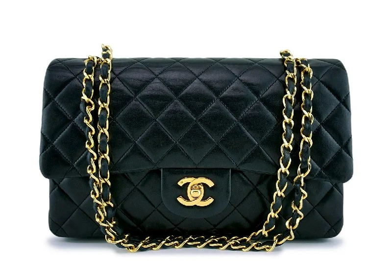 Chanel Lightweight Handbag for Daily ErrandsChanel Black Lambskin Medium  Classic Double Flap Bag 24k GHW