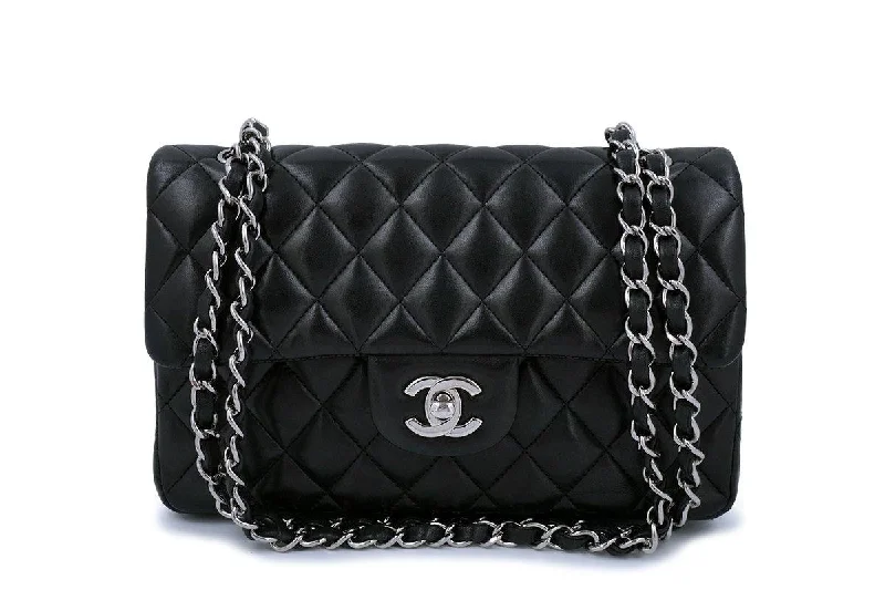 Chanel Small Crossbody Bag for TravelChanel Black Lambskin Small Classic Double Flap Bag SHW