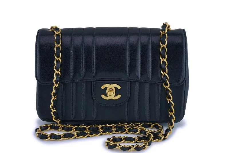 Chanel Chain Strap Handbag for Everyday UseChanel Vintage Black Lambskin Small Mademoiselle Classic Flap Bag 24k GHW