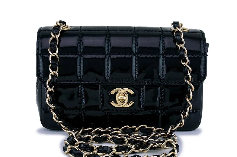 Chanel Medium Tote Bag for Office LadiesChanel Black Patent Quilted Extra Mini Flap Bag 18k gold plated