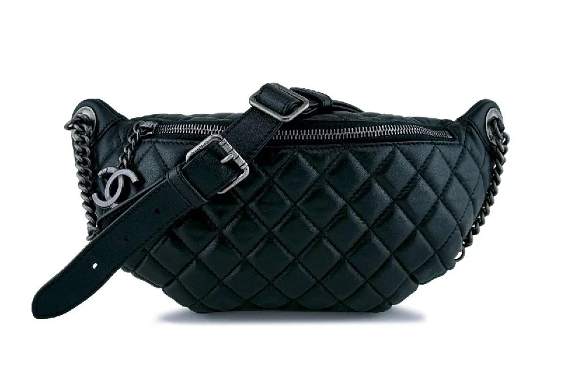 Chanel bags perfect for everyday elegChanel Black Quilted Classic Fanny Pack Bag RHW