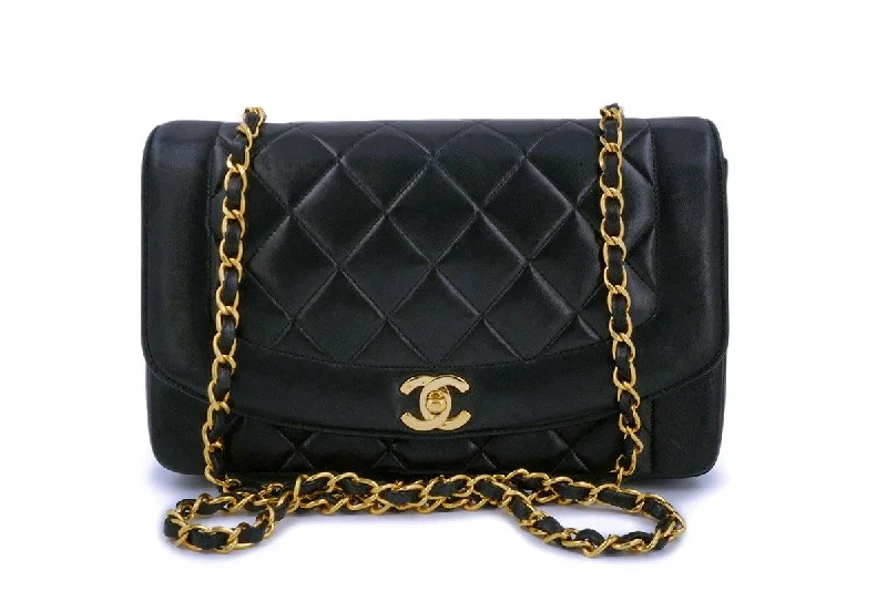 Chanel Medium Tote Bag for Office LadiesChanel Black Vintage Lambskin Medium Diana Classic Flap Bag 24k GHW