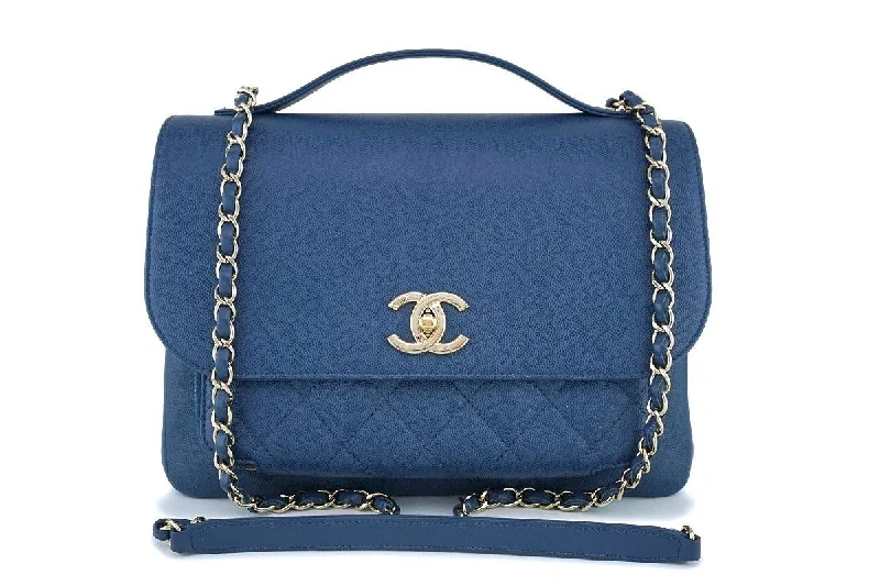 Chanel bags with adjustable chain strapsChanel Blue Caviar Classic Business Affinity Flap Crossbody Bag