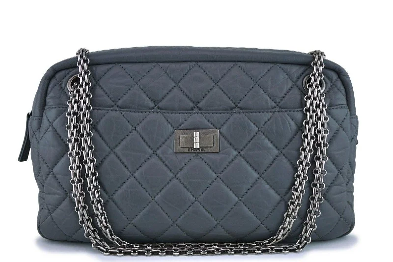 Chanel Vintage Inspired Handbag for Retro LoversChanel Gray Classic 2.55 Reissue Camera Case Bag