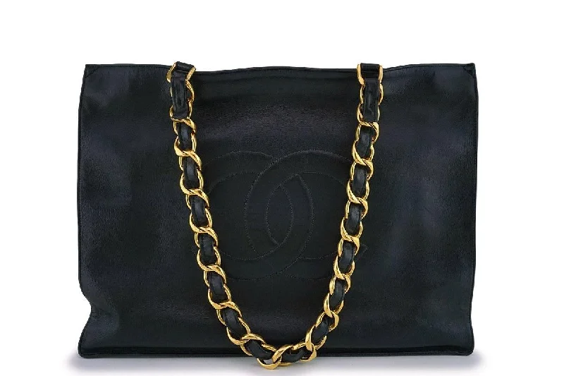 Chanel Colorful Handbag for Spring OutfitsChanel Vintage Black Chunky Chain Classic Tote Bag 24k GHW