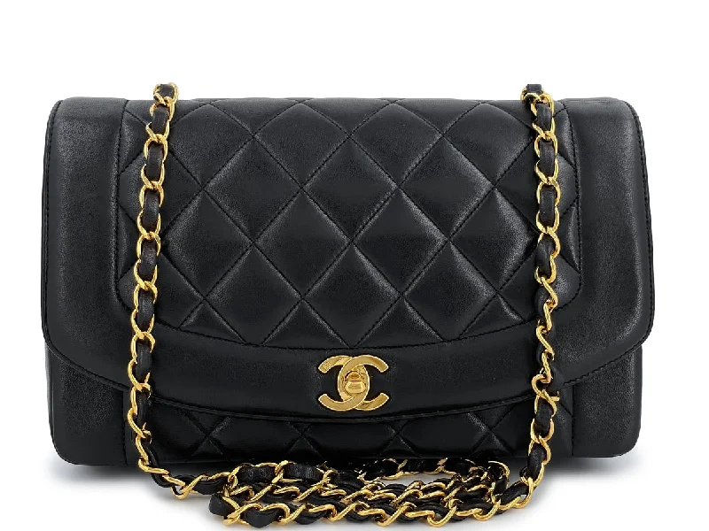 Chanel bags that pair perfectly with any outfitChanel Vintage Medium Diana Flap Bag Black Lambskin 24k GHW