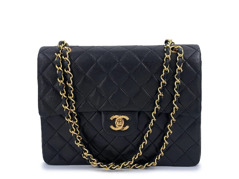 Chanel Handbag with Adjustable Strap for ComfortChanel Vintage Tall Medium Classic Double Flap Bag 24k GHW