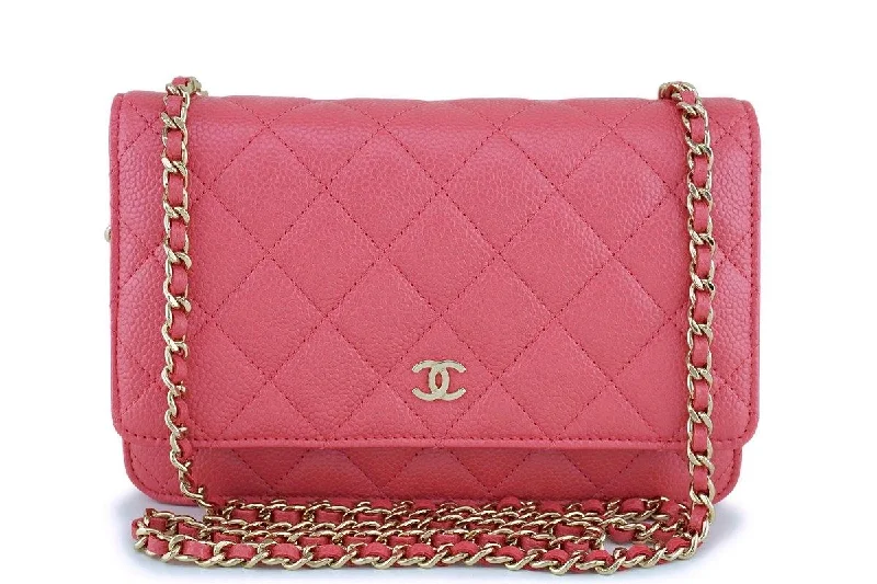 Chanel bags that pair perfectly with any outfitNew 18S Chanel Pink Caviar Classic Quilted WOC Wallet on Chain Flap Bag GHW