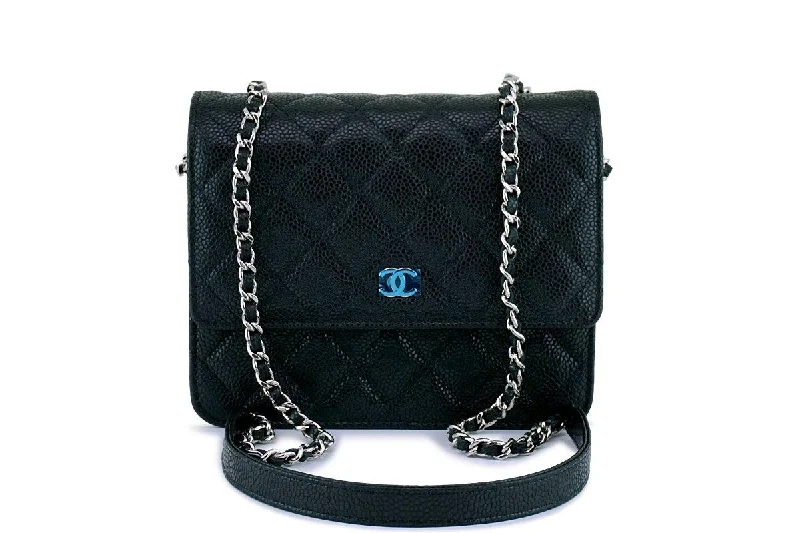 Chanel Classic Flap Bag for Evening PartyNIB Chanel Caviar Black Classic Square WOC Wallet on Chain Flap Bag