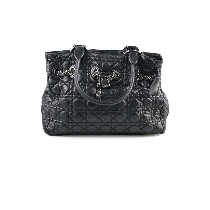 Trendsetting Christian Dior crossbody bags with a colorful strapChristian Dior Cannage Chri Chri Tote Black