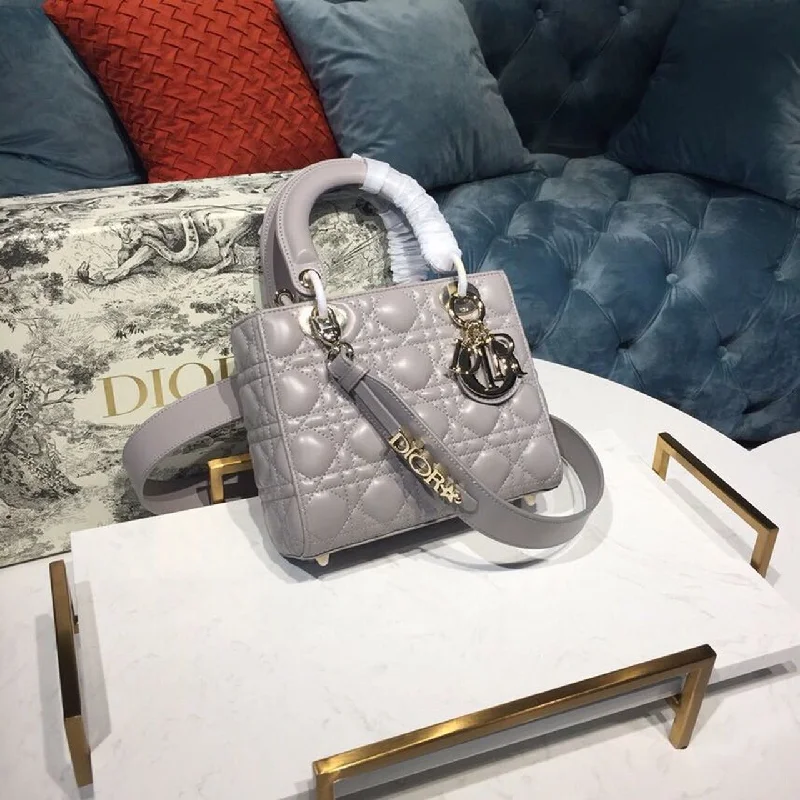 Christian Dior handbags with a removable shoulder strap for versatilityChristian Dior Small Lady My ABCBag Steel Gray Cannage