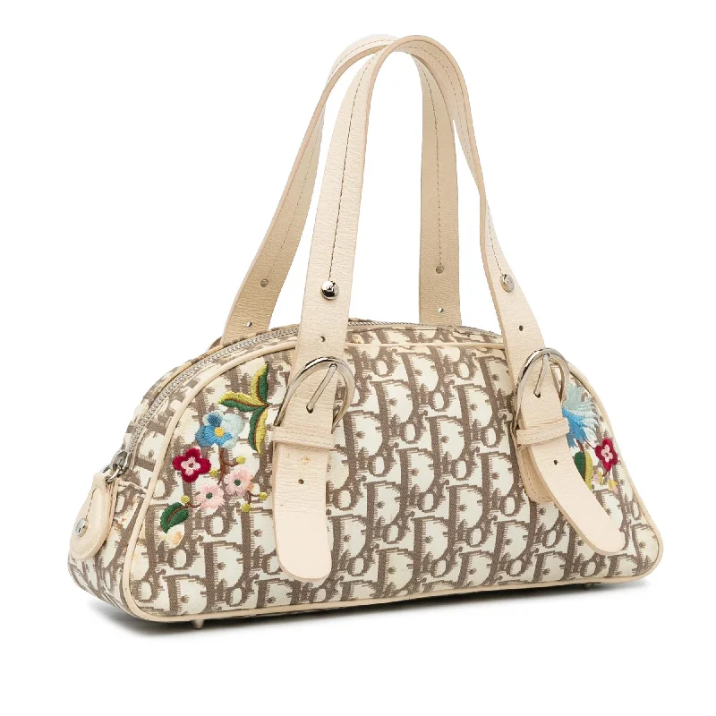 Stylish Christian Dior shoulder bags with a tassel - adorned zipperDior Diorissimo Flowers Oblique Handbag (UuIBDt)