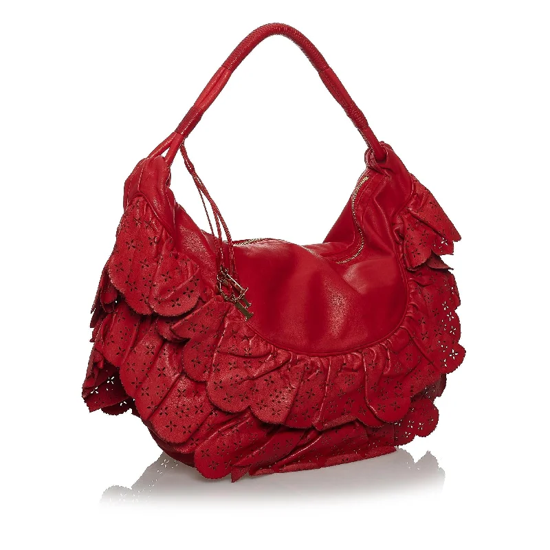 Christian Dior handbags with a back - pocket for quick storageDior Gypsy Leather Hobo Bag (SHG-30938)