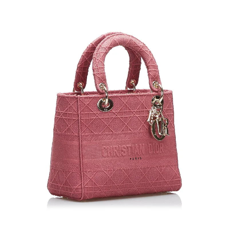 High - fashion Christian Dior bags with a geometric patternDior Lady D-Lite Satchel (SHG-nxDL0R)