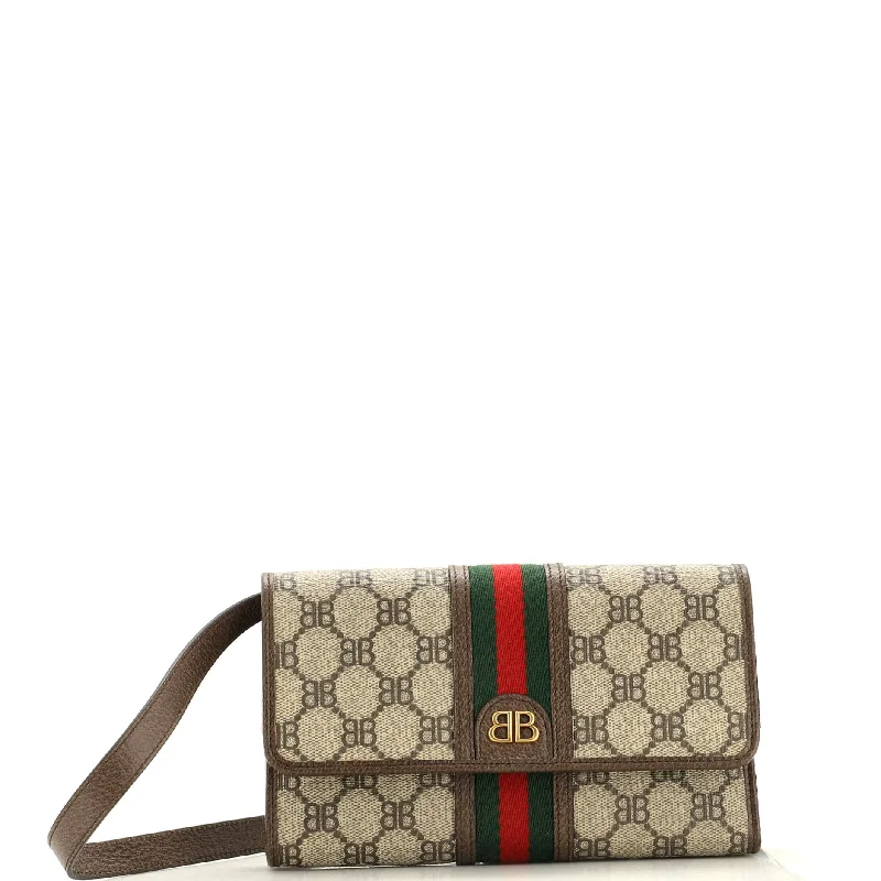 High-quality leather messenger bagsx Gucci The Hacker Wallet on Strap BB Coated Canvas