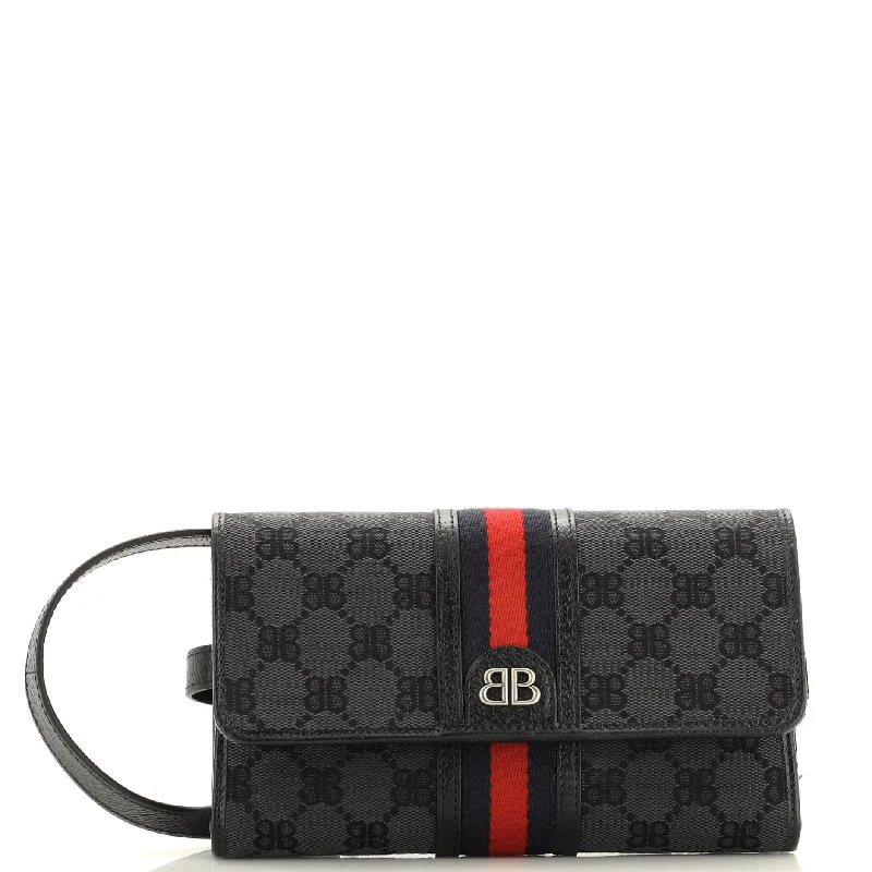 High-end designer bags for menx Gucci The Hacker Wallet on Strap BB Coated Canvas