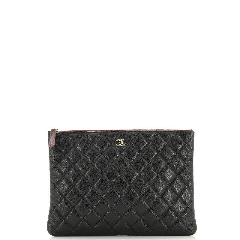 Designer bags for womenO Case Clutch Quilted Caviar Medium