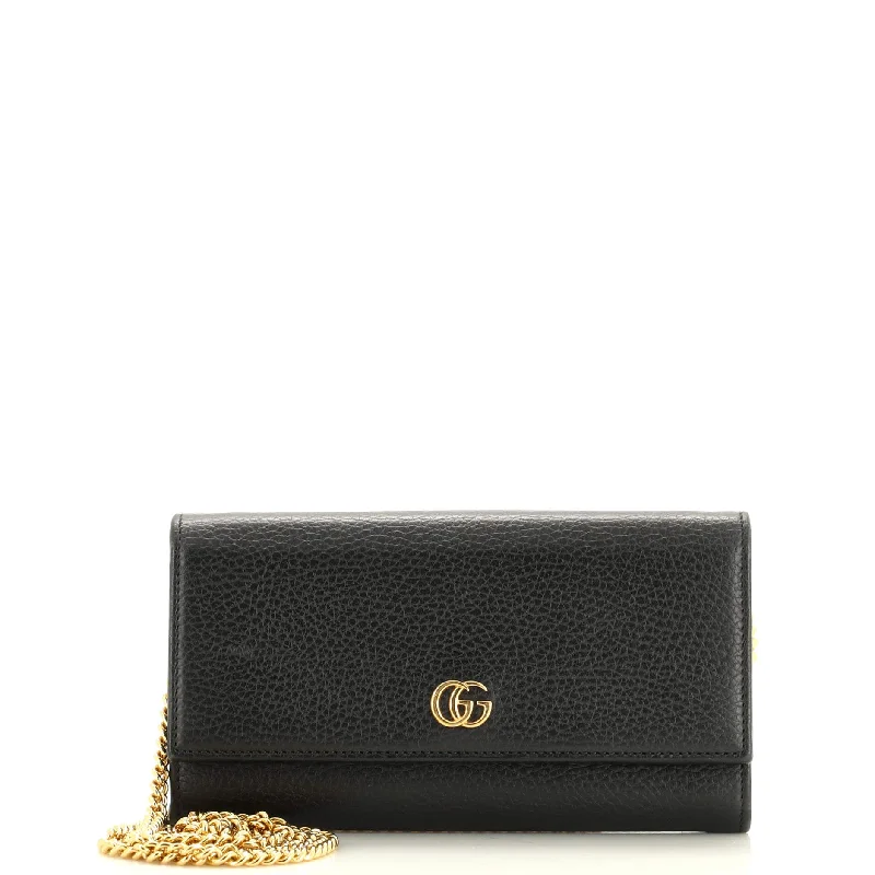 Designer bags with top handlesGG Marmont Continental Chain Wallet Leather