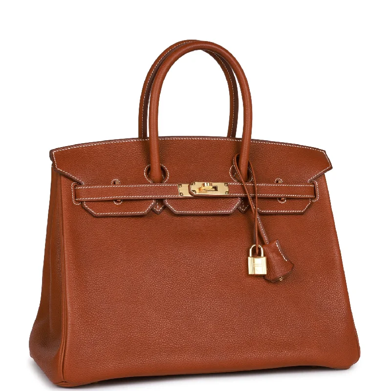 Hermes Birkin Bags with a Beaded Leather Strap for a Bohemian - Glamour LookHermes Birkin 35 Barenia Faubourg Gold Hardware