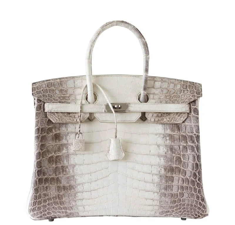 Hermes Birkin Bags with a Rope - Style Leather Handle for a Nautical Inspired LookHermès Himalayan Birkin 35 Blanc Bag PHW