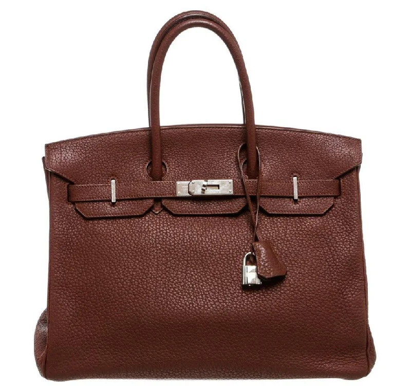 Hermes Birkin Bags with a Snap - Fastened Front Pocket for Easy AccessHermès Birkin 35 Brown Togo Bag PHW