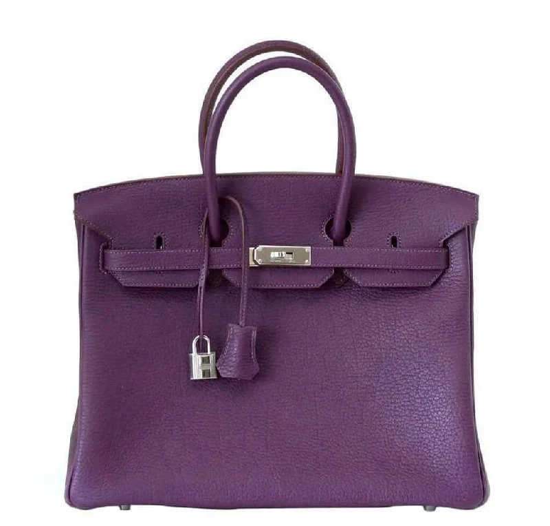 Hermes Birkin Bags with a Removable Coin Purse AttachmentHermès Birkin 35 Cassis Purple Fjord Bag