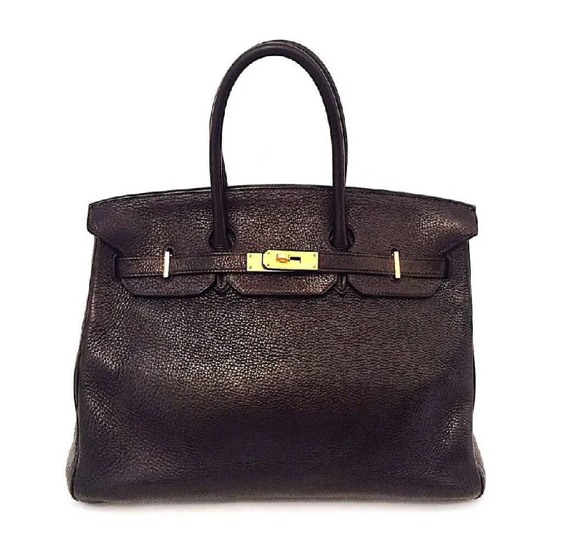 Hermes Birkin Bags with a Two - Tone Leather Design for Visual InterestHermès Birkin 35 Chocolate Brown Bag GHW