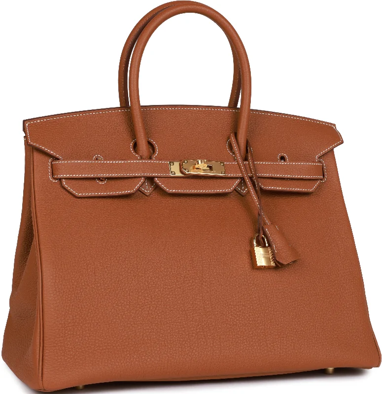 Hermes Birkin Bags in a Dark Chocolate Brown for a Warm and Inviting AestheticHermes Birkin 35 Gold Togo Gold Hardware