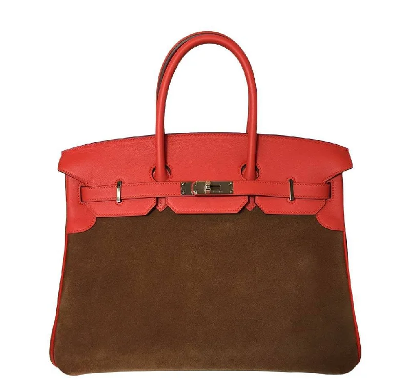 Hermes Birkin Bags with a Detachable Keychain HolderHermès Birkin 35 Grizzly Bag Suede - Limited Editon